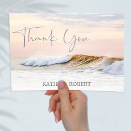 BEACH WEDDING DANK JE KAART | OCEAN SUNSET