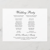 Beach Wedding Day Timeline Programma Programmakaart (Achterkant)