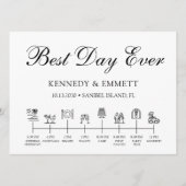 Beach Wedding Day Timeline Programma Programmakaart (Voorkant)