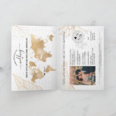Beach Wedding Destination Passport Wereldkaart INV (Binnen)