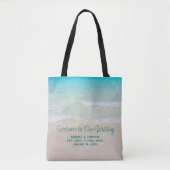 Beach Wedding Destination Welcome Bag Tote Bag (Voorkant)