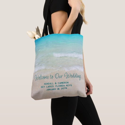 Beach Wedding Destination Welcome Bag Tote Bag (Dichtbij)