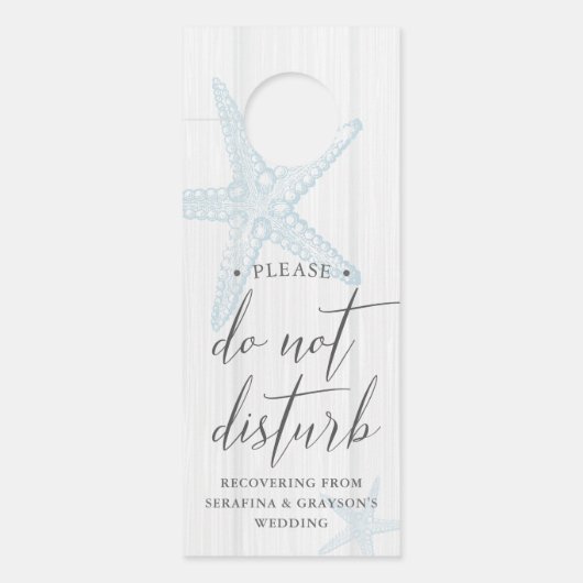 Beach Wedding Door woede niet storen Deurhanger (Voorkant)