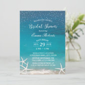 Beach Wedding Elegant Starfish Vrijgezellenfeest Kaart (Staand voorkant)