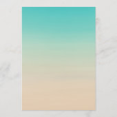 Beach Wedding Elopement Reception Watercolor Kaart (Achterkant)