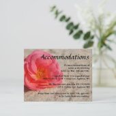 Beach Wedding Enclosure-kaarten - Roos op zand Informatiekaartje (Staand voorkant)