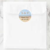 Beach Wedding Favor Dank je persoonlijke Sticker (Tas)