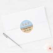 Beach Wedding Favor Dank je persoonlijke Sticker (Envelop)