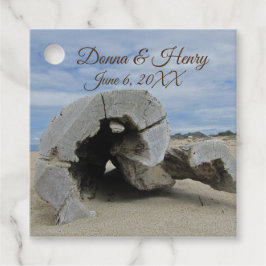 Beach Wedding Favor Driftwood Foto bedankt Bedankjes Labels