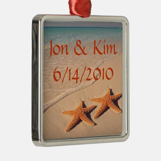 Beach Wedding Favor Ornament Gift (Rechts)