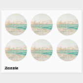 Beach Wedding Favor Stickers (Vel)