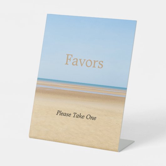 Beach Wedding Favors Pedestal Sign Reclamebord Met Voetstuk (Voorkant)