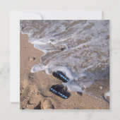 Beach Wedding Flip Flop Sandals Kaart (Achterkant)