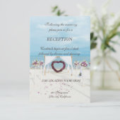 Beach Wedding Floral Arbor-receptie Kaart (Staand voorkant)