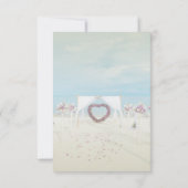 Beach Wedding Floral Arbor-receptie Kaart (Achterkant)