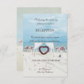 Beach Wedding Floral Arbor-receptie Kaart (Voorkant / Achterkant)