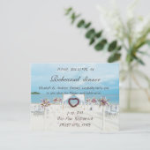 Beach Wedding, Floral Arbor, repetitief diner Kaart (Staand voorkant)