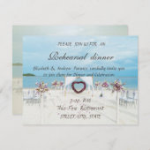 Beach Wedding, Floral Arbor, repetitief diner Kaart (Voorkant / Achterkant)