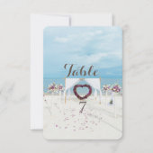Beach Wedding, Floral Arbor Table Kaart (Voorkant)