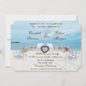 Beach Wedding Floral Arbor uitnodiging (Voorkant)