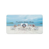 Beach Wedding Floral Arbor Wedding Label (Voorkant)