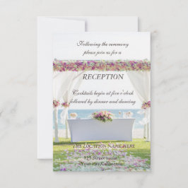 Beach Wedding Floral Reception Kaart