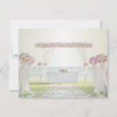 Beach Wedding, Floral Rehearsal Dinner Kaart (Achterkant)