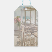 Beach Wedding Floral Retro Arbor Cadeaulabel (Achterkant)