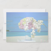 Beach Wedding Floral Uitnodiging (Achterkant)