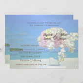 Beach Wedding Floral Uitnodiging (Voorkant / Achterkant)