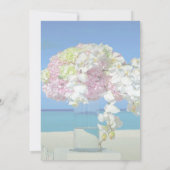 Beach Wedding Floral Vrijgezellenfeest Kaart (Achterkant)