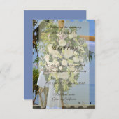 Beach Wedding, Flowers Reception Kaart (Voorkant / Achterkant)