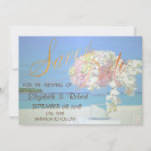 Beach Wedding Flowers Save the Date (Voorkant)