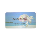 Beach Wedding Flowers Wedding Label (Voorkant)