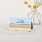 Beach Wedding Folded Place Cards Plaatskaartje (Achterkant)