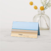 Beach Wedding Folded Place Cards Plaatskaartje (Voorkant)
