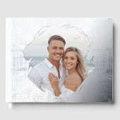Beach Wedding Folie Guestbook Elegant Guest Books Gastenboek (Voorkant)