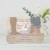 Beach Wedding, Foots Invitation Kaart (Staand voorkant)