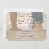 Beach Wedding, Foots Invitation Kaart (Voorkant)