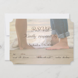 Beach Wedding, Foots RSVP Kaart