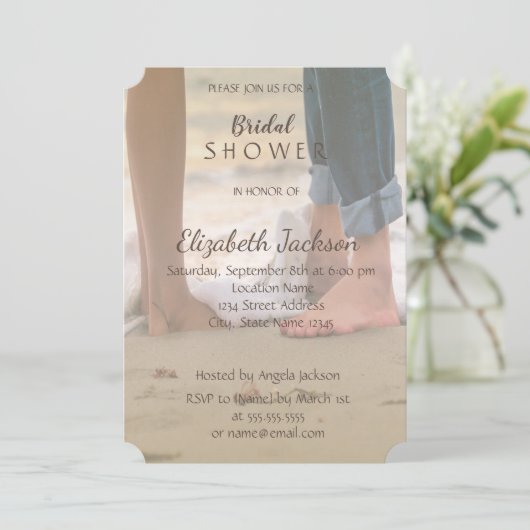 Beach Wedding, Foots Vrijgezellenfeest Kaart (Staand voorkant)