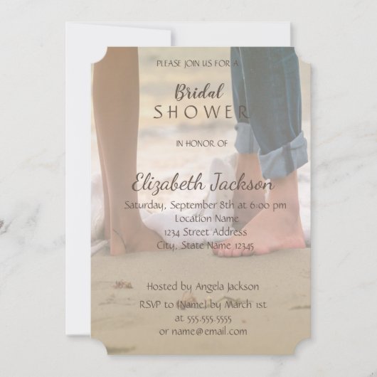 Beach Wedding, Foots Vrijgezellenfeest Kaart (Voorkant)