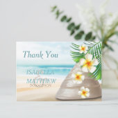 Beach Wedding for the Mr & Mrs. - Dank u wel Bedankkaart (Staand voorkant)