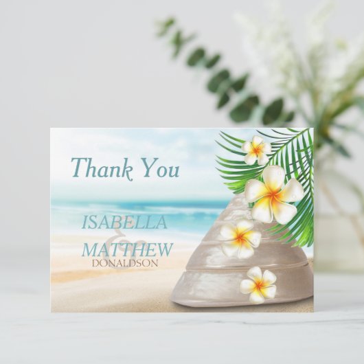 Beach Wedding for the Mr & Mrs. - Dank u wel Bedankkaart (Staand voorkant)