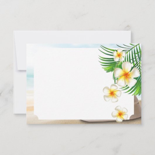 Beach Wedding for the Mr & Mrs. - Dank u wel Bedankkaart (Achterkant)