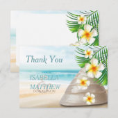 Beach Wedding for the Mr & Mrs. - Dank u wel Bedankkaart (Voorkant / Achterkant)