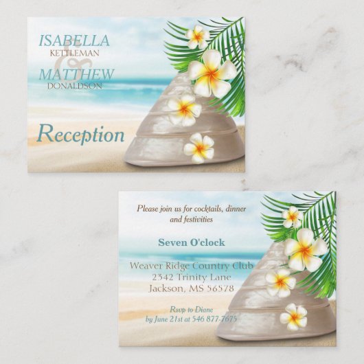 Beach Wedding for the Mr & Mrs. | Ontvangst Informatiekaartje (Voorkant / Achterkant)