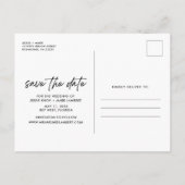 Beach Wedding Free Drinken Funny Save the Date Aankondigingskaart (Achterkant)