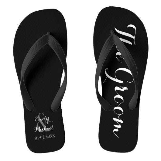 Beach Wedding Groom Teenslippers (Voetbed)