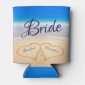 Beach Wedding Hearts in Sand Welcome Koelbox Blikjeskoeler (Voorkant)